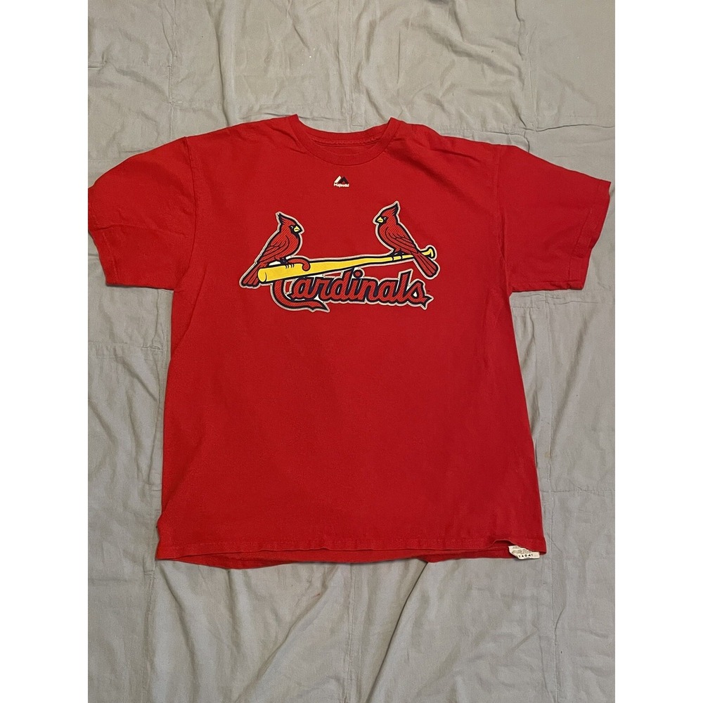 Men's St. Louis Cardinals T-Shirt Majestic Michael Wacha #52 Red Size XL‎